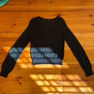 MARC JACOBS lace knit sweater - black - extra long sleeves